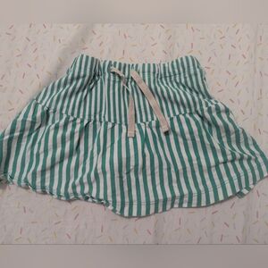 Mini Boden Green and White Striped Skort